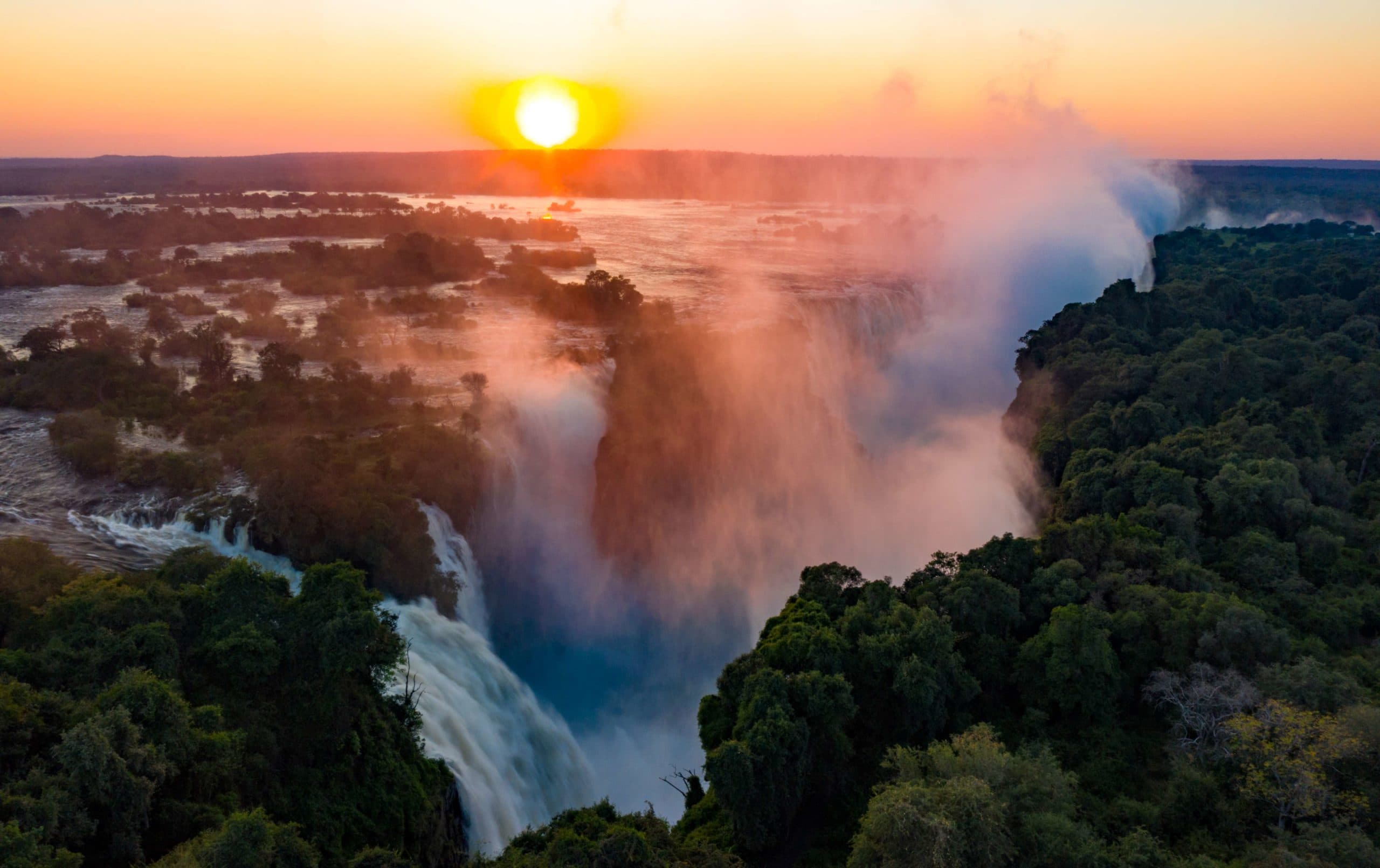 Victoria Falls At Sunrise - Safari Lodge